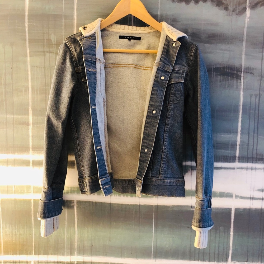 Theory Knit Denim Jacket